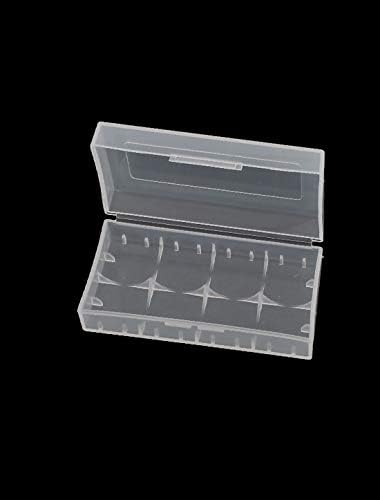 Контејнер за кутии за чување на чиста бела правоаголник од 18650 батерија (Serbatoio Bianco trasparente contenitore по Scatola