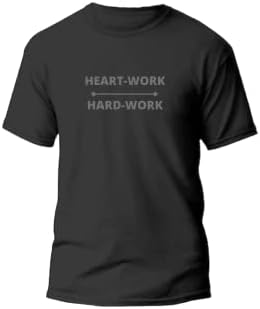 Tukribish мотивациска салата маица срце-работа преку теретана кошула за вежбање, трчање, кревање тежина црно
