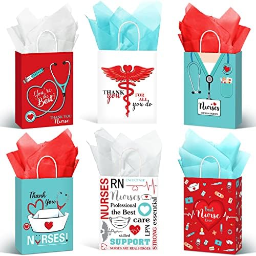 Сабари 24 Парчиња Торби За Подароци За Медицинска Сестра, Забава За Дипломирање На Медицински Сестри Ви Благодариме Медицинска