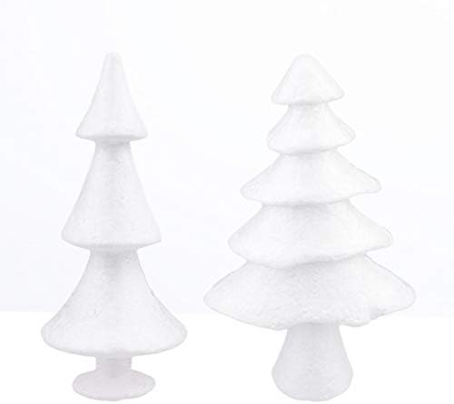 Топки топки пена конуси новогодишно дрво занаетчиски пена конус бел конуси дрво модел за DIY елка табела за централно декор 28x17x7. 3cm+ 17. 5x8x8cm