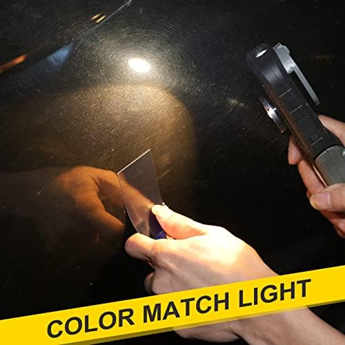 Детализирање на светилка за инспекција на светло за боја: MxLegnt Полнење на LED светла за совпаѓање во боја со магнет - Пронаоѓач на вртење -