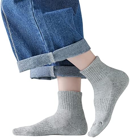 Jormatt 8 парови момчиња чорапи мали деца со низок памук чорапи за деца, девојки половина перница атлетски чорапи за глуждови