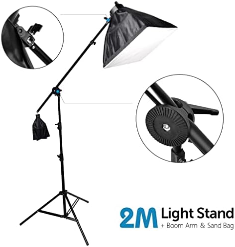 Лиујун Фото студио Softbox Studio Sudio Lighting Kit Boom Arm Backdrop Light Stand Reflector for Photography Showing