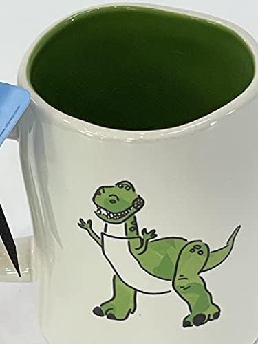 Реј Дан ЈАС СУМ НЕРВОЗНА Кригла РЕКС Зелена Внатре Двострана керамичка шолја за кафе-Приказна За Играчки Инспирирана