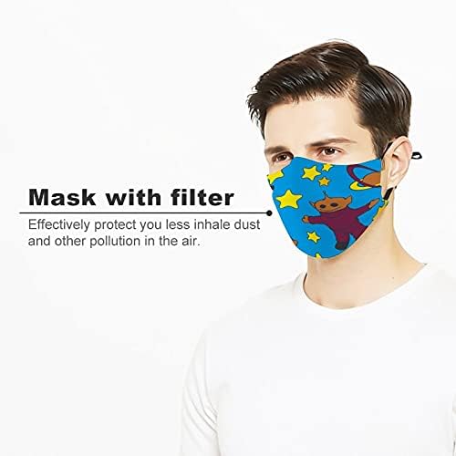 Моден безбедносна облека За Повеќекратна Употреба маски За перење Прашина Покрива Простор За Печатење Вонземски Ѕвезди Планета
