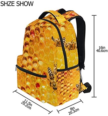 Жолти Пчели На Саќе Ранци Патување Лаптоп Дневен Ранец Училишни Чанти За Тинејџери Мажи Жени