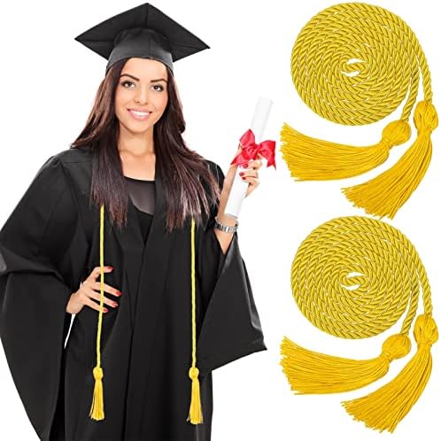Ксинруи 12 парчиња дипломирање чест на кабелот дипломирање плетенка чест жици со тасел тасел чест кабел Рејон полиестер предиво чесен кабел за
