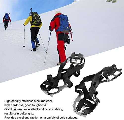 18 Заби За Планинарење, Широка Применливост Висока Цврстина 18 Забни Ледени Грчеви Добар Стисок За Отворено За Скијачки Патеки За
