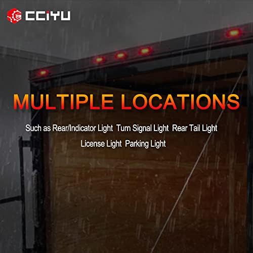 cciyu 2pcs Килибар LED Приколка Страна Маркер Дозвола Светла Светилки Монтажа Површина Монтажа Рефлектирачки Правоаголник Led Маркер