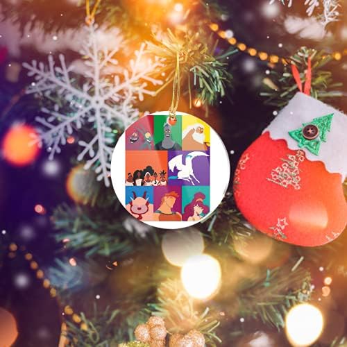 Орнамент за новогодишна елка Херкулес акрилни карактери декор дома Круг X-MAS за празници, декорација на забави, украси на дрвја