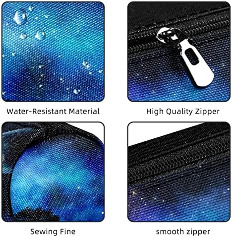 Ноќно пејзаж вселенско небо молив случај Студентска канцелариска торбичка торбичка патент Пенки за пенкало за козметика торба за