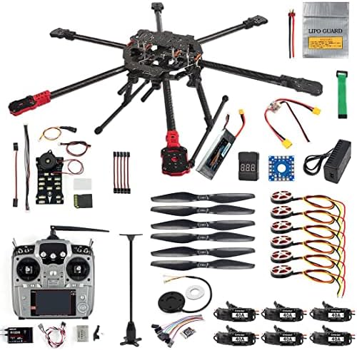 Qwinout ARF/PNP Full Set Hexacopter DIY Drone комплет Тарот 690mm Рамка со 750kV мотор GPS PIX 2.4.8 32 битни контролор на лет