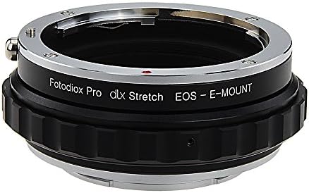 Адаптер за леќи за леќи Fotodiox DLX-Канон EOS D/SLR леќи на Sony Alpha E-MOUNT без огледало тело со макро фокусирање на хеликоидни и магнетни