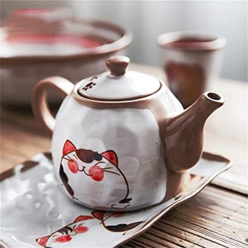 Орела Креативна рачно насликана симпатична мачка чајничка керамичка домаќинство чај од порцелан канцеларија чај чај сет