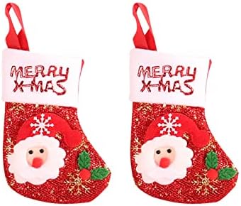 Декорации приврзоци Божиќни чорапи новогодишно дрво црвена гранична подароци Божиќ неткаени стаклени комплети за возрасни птици