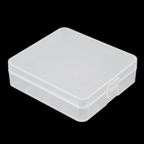 1 парчиња 4 x 18650 Пластична про transparentирна кутија за складирање на држачи за бела батерија