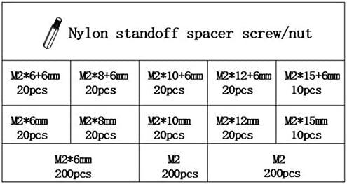 Завртка 780pcs m2 m2.5 m3 женски машки хексадецимален стенд -растојание колона за PCB матична плоча фиксна пластична завртка за растојание