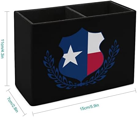 Texas Flag PU кожен пенкало Куп за молив држач за купови на куќиште за куќиште за контејнери за канцелариски садови за домашна канцеларија за домашна канцеларија