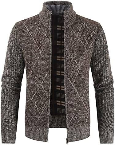 Јакни за мажи случајни есенски зимски џемпер џемпер стојат јака кардиган врвови џемпери џемпери блуза палто јакни