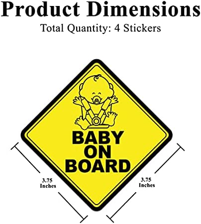 Бебе на налепница за автомобили - Бебе на знак на одборот - Винил бебе на бродот налепница на предниот лепило за безбедност на бебето од мандала