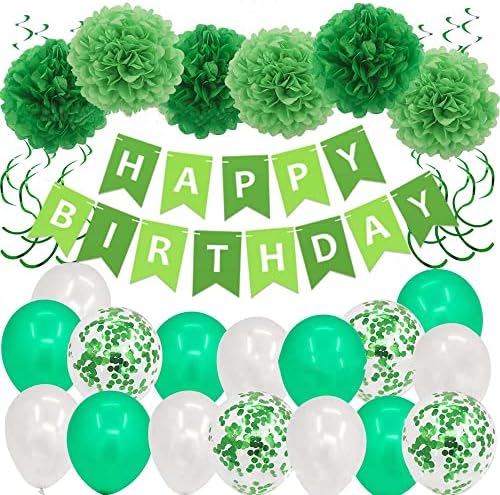 41 парчиња Зелена роденденска забава за време
