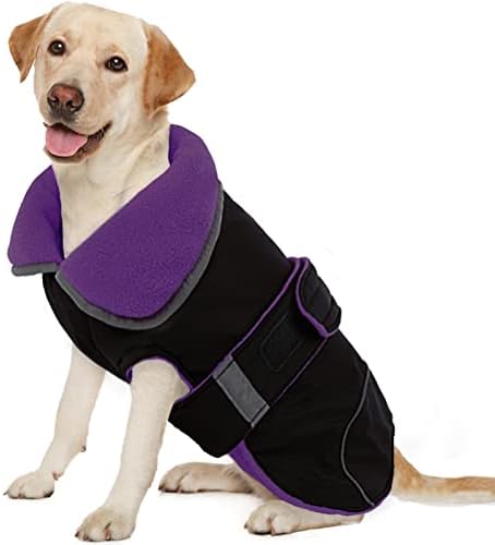 Водоотпорна реверзибилна топла руно куче зимска јакна ладно временско елек облека палта за мали средни големи кучиња, прилагодлива облека