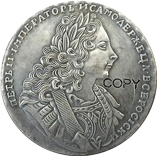 1729 Петар Втори Русија Монети Копија Копија Орнаменти Собирање Подароци