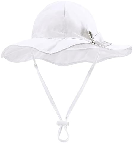 Durio upf 50+ Заштита на сонце широко, девојче девојче сонцето капа, симпатична летна плажа бебе сонце капаче девојче капи.