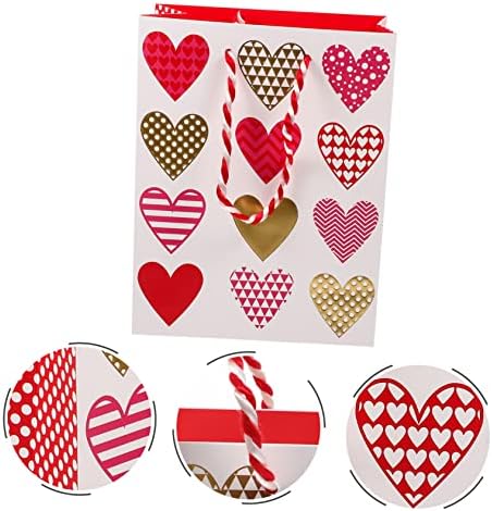 Aboofan 12 парчиња со завиткување на срцето среќно фаворити торбички туширање за туширање за резерви на свадба подарок тематски торбички