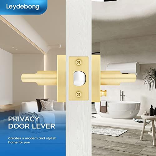 Лејдебонг 1 пакет рачки на златни врати, лостови за врата за приватност без приватност, кревет и лов на бања, универзално предавање