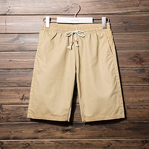 Sezcxlgg мажи атлетски шорцеви панталони модни шорцеви случајни измиени исечени панталони на плажа летни машки панталони
