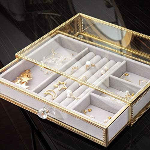 WYFDC Транспарентна акрилна кутија за складирање накит, обетки обетки обетки за обетки