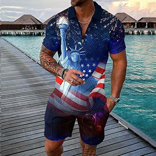 БМИСЕГМ летни машки маици за мажи за независност, пролет и лето модна рекреација на морскиот брег на плажа, 3Д лента