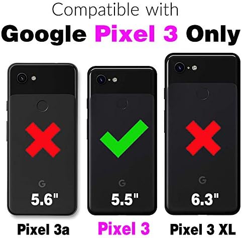 Furiet Компатибилен Со Google Pixel 3 Паричник Случај Рачен Ремен Лента Кожа Флип Кредитна Лична Карта Држач Стојат Мобилен
