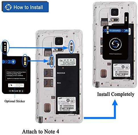 Забелешка 4 Чи Безжичен Приемник за Полнење, ВИЕ СПОДЕЛУВАТЕ Вградена Модулска Картичка За Samsung Galaxy Note 4 До Универзална Безжична