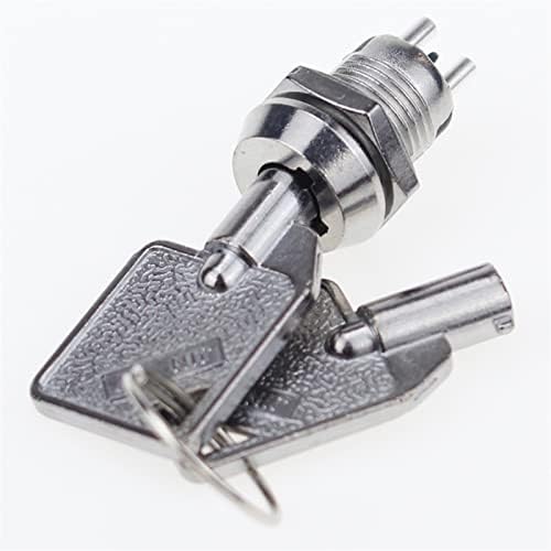 Hikota Клуч Прекинувач за Вклучување/Исклучување D102 12mm Микро Барел Електронски Клуч За Заклучување Прекинувач 2 Позицијата Со Клуч 2 2A 250VAC