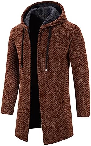 Uofoco плус големина кул ладна јакна со долг ракав мажи пролетна колеџ јакна цврста боја удобност плетена бодибилдинг патент
