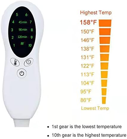 10-брзинска подлога за греење на температурата, потопло на телото, електрично ќебе, врат, рамо, подлога за греење на стомакот, сива, 50х100