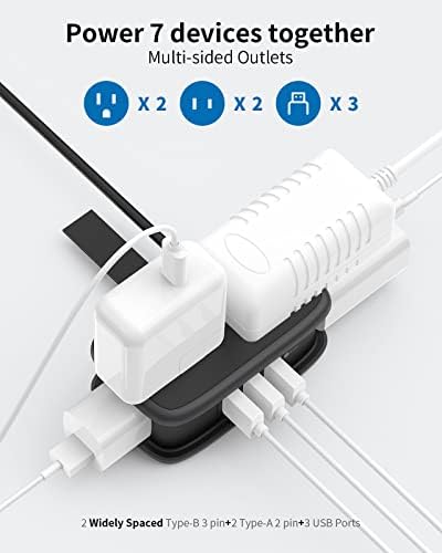 Пакет за ленти за патент NtonPower Travel, 3 продажни места 2 USB преносна лента за напојување со 5 метри краток кабел и 4 продажни места 3