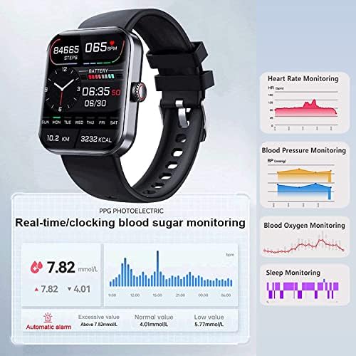 Smartwatch на Geoby Bluetooth Mase SmartWatch, F57L CLEOR GLUCOSE MONINGING SMARTWATH, F57L SMART WATCH, отчукувањата на срцето и крвниот