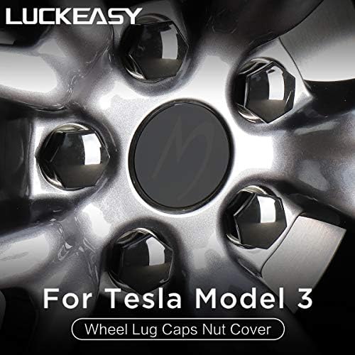 Luckeasy Автомобил Додатоци Надворешна Модификација За Tesla Модел 3 2017-2022 Авто тркала hubcaps Комплет Капа Сет Тркало Навртка Навртка