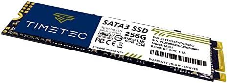 TimeTec 256GBX10 SSD 3D NAND TLC SATA III 6GB/S M.2 2280 NGFF 128TBW Прочитајте ја брзината до 550MB/S SLC CACHE PERFORMANTION