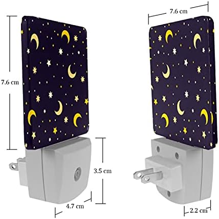 Starвезда Месечината моделот LED ноќна светлина, детски ноќни светла за приклучок за спална соба во wallидна ноќна ламба прилагодлива