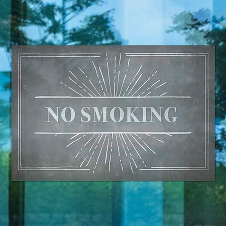CGSignLab | Забрането Пушење-Креда Пукна Прозорец Прицврстување | 27x18