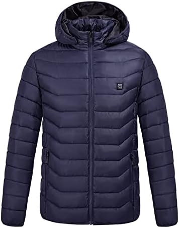 Ymosrh јакни мажи мода USB електричен загреан палто јакна со качулка за греење зимски термички потопли јакни