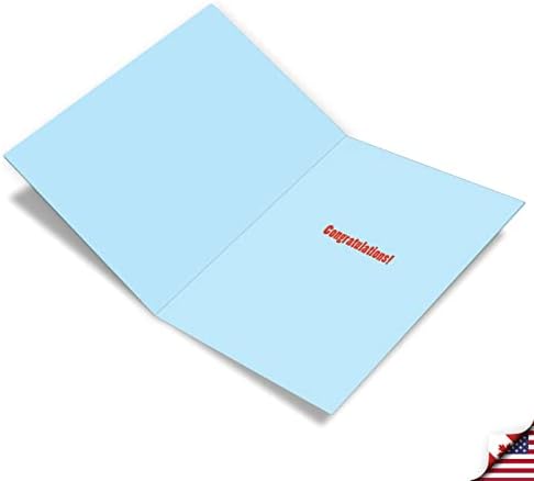 NobleWorks Jumbo Хумористичен честитки за честитки за хартија 8,5 x 11 инчи со плик Биг, џамбо конгти, со среќа голема извик J8228cgg