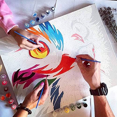 DIY боја по број на броеви за возрасни - симпатична пудлица DIY боја по броеви слики уметност занает за домашен wallиден декор