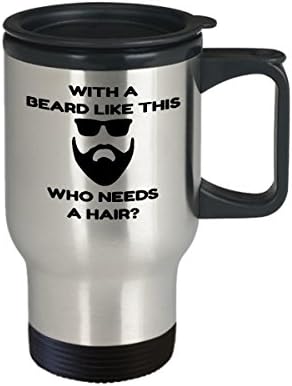 Смешни Брада Човек Кафе Патување Кригла, со брада како оваа кој треба коса