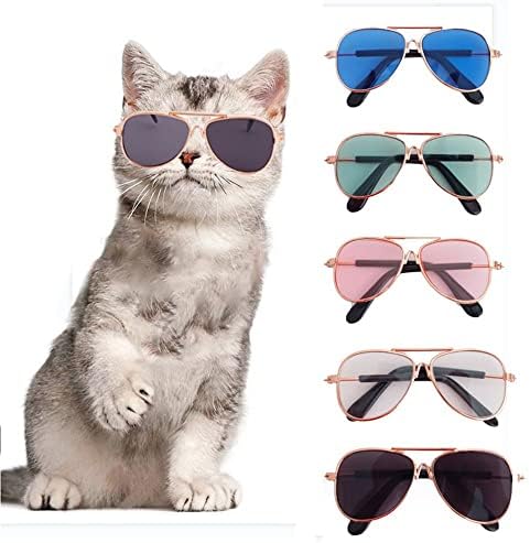 Bybycd симпатична прекрасна рефлексија модна играчка за мали кучиња мачки миленичиња миленичиња миленичиња очила фотографии реквизити