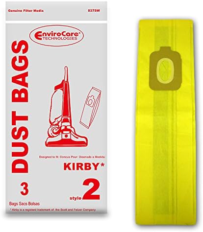 Замена на вакуумска чистач за прашина за замена на EnviroCare за Kirby Style 2 Uprights 3 пакет